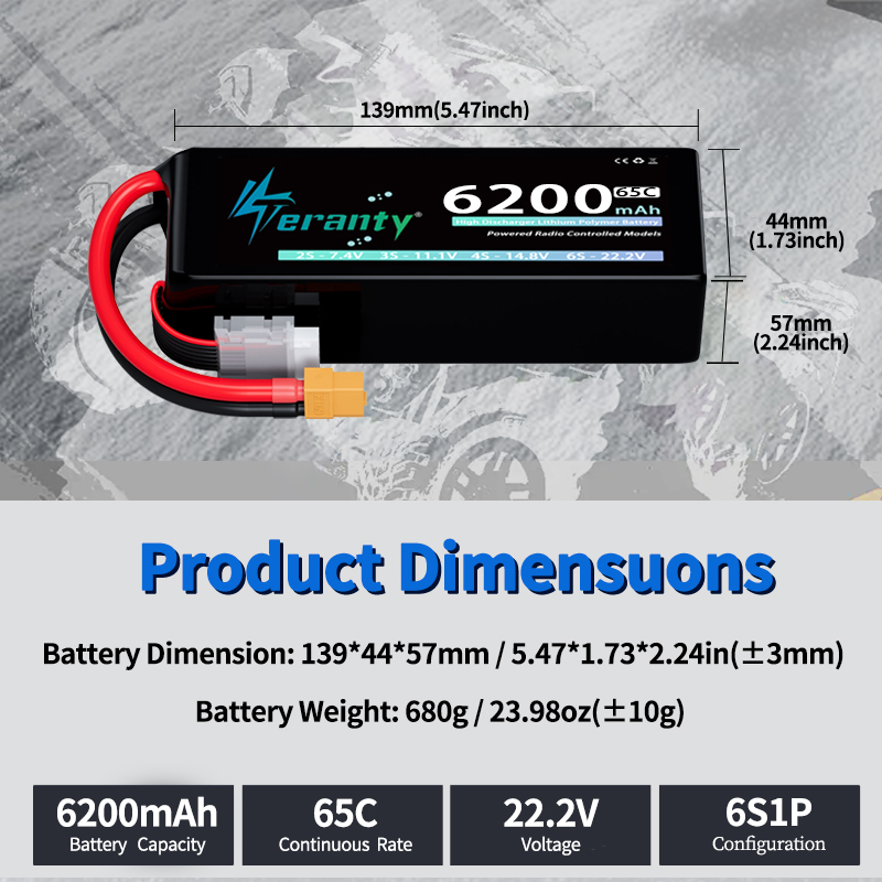 TERANTY 6S 6200mAh Lipo Batter - Rc Hobby Land recension och pris