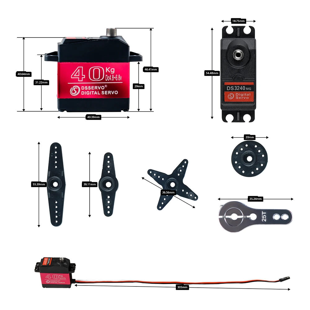 40KG Dsservo DS3240 Large Torq - Rc Hobby Shops recension och pris