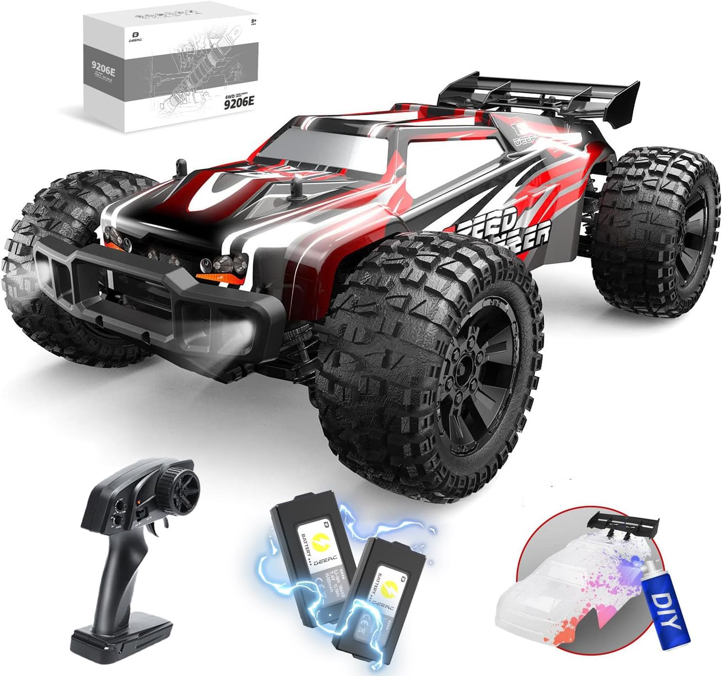 1:10 Scale Large RC Car with D - Rc Hobby Grade Monster Truck recension och pris