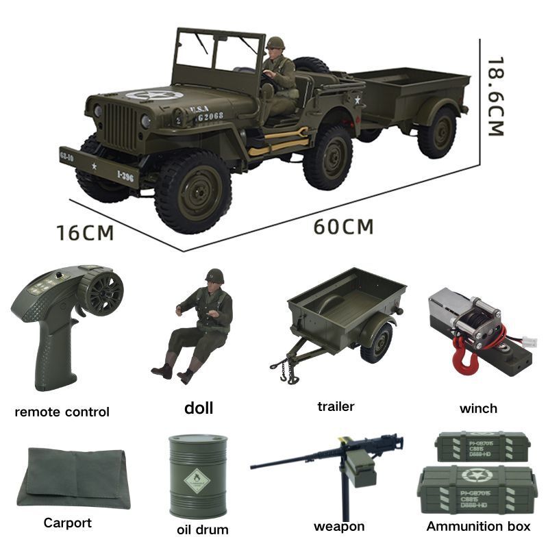 JJRC C8815 RC Car 1941 JEEP WI - Rc Hobby Grade Truck recension och pris